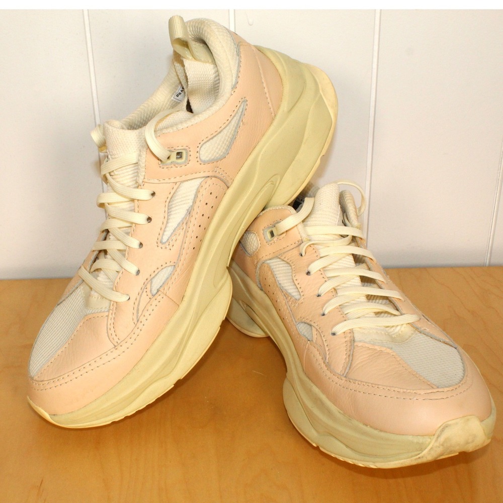Brandblack Women's Model 2125 Pale Pink and White Sneakers Size 9.5W‎